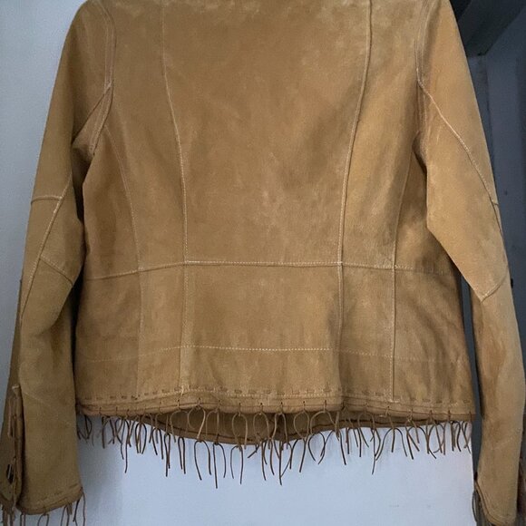SCULLY ? Original Leather Suede Fringe Blazer Pockets Buttons Jacket - Picture 2 of 7